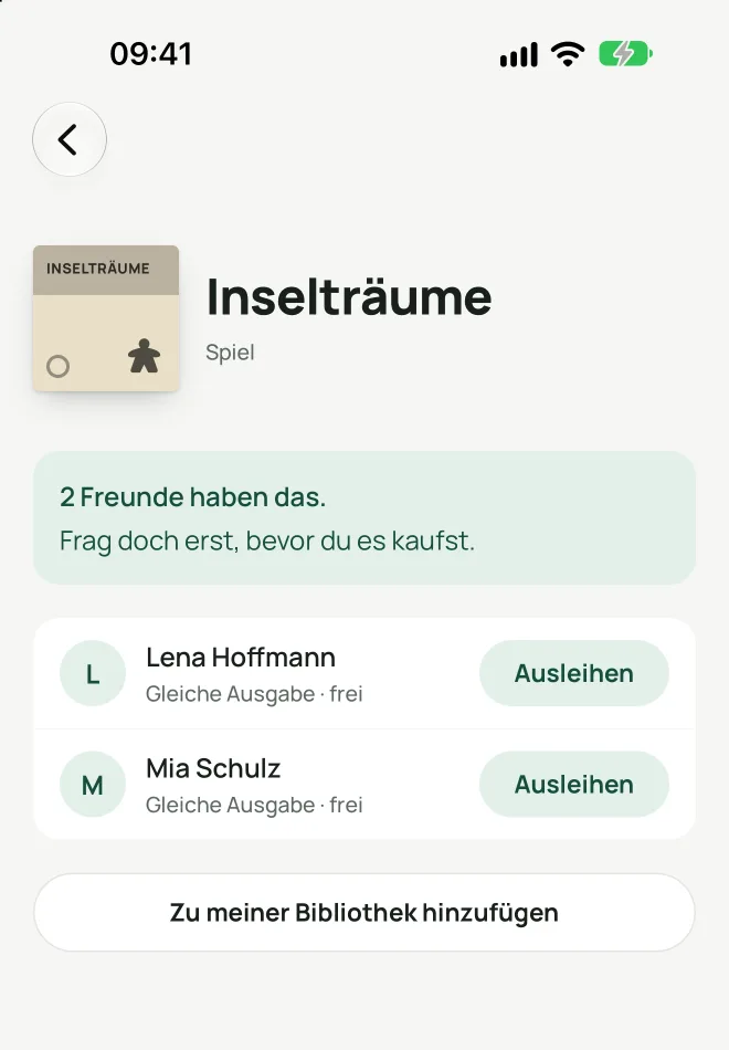 Stöbr nach dem Scan von Inselträume: Lena Hoffmann und Mia Schulz haben die gleiche Ausgabe und verleihen sie.